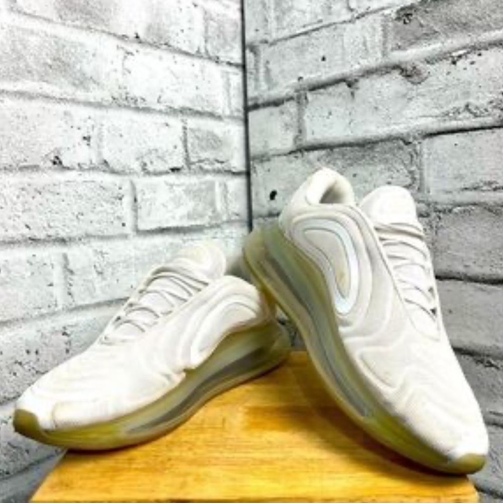 Nike Air Max 720 Man Male Size 8.5 Running Shoes Pure Platinum White AO2924-100